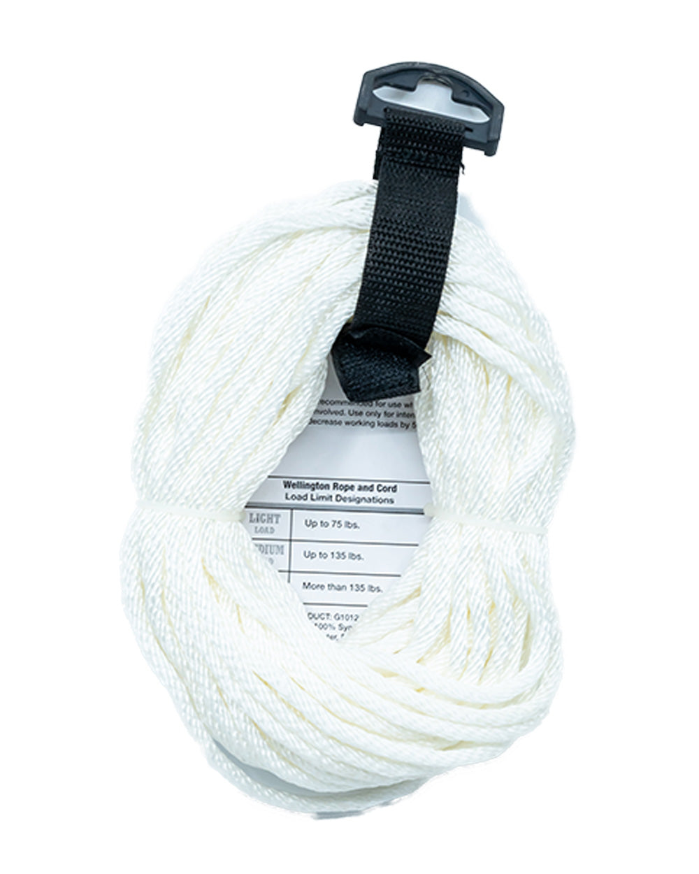 Wellington Cordage 3/16"x50' White Nylon Rope