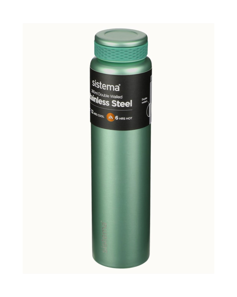 Sistema 280ML Chic Stainless Steel Bottle Green