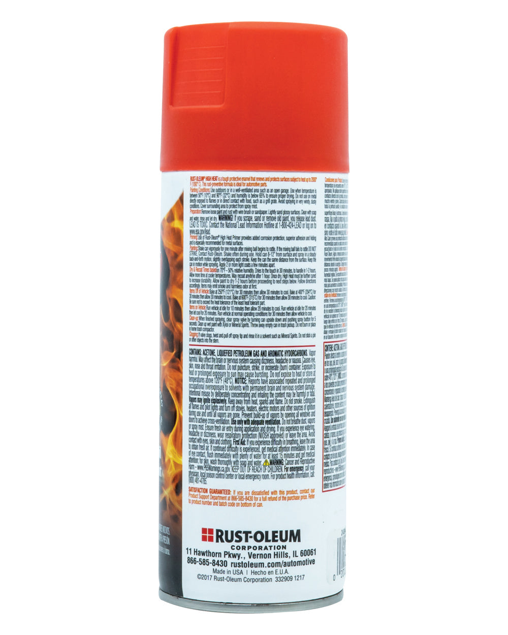 RustOleum Automotive 12Oz High Heat Spray Paint Flat Red