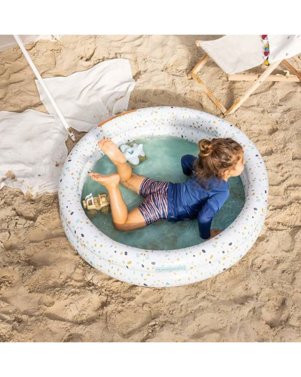 Swim Essentials White Terrazzo Mint Green Children's Pool 100cm 2 Rings