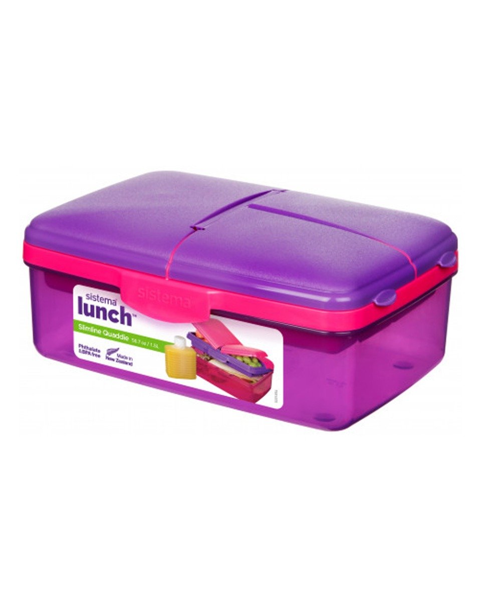 Sistema Slimline Quaddie Coloured 1.5L Purple