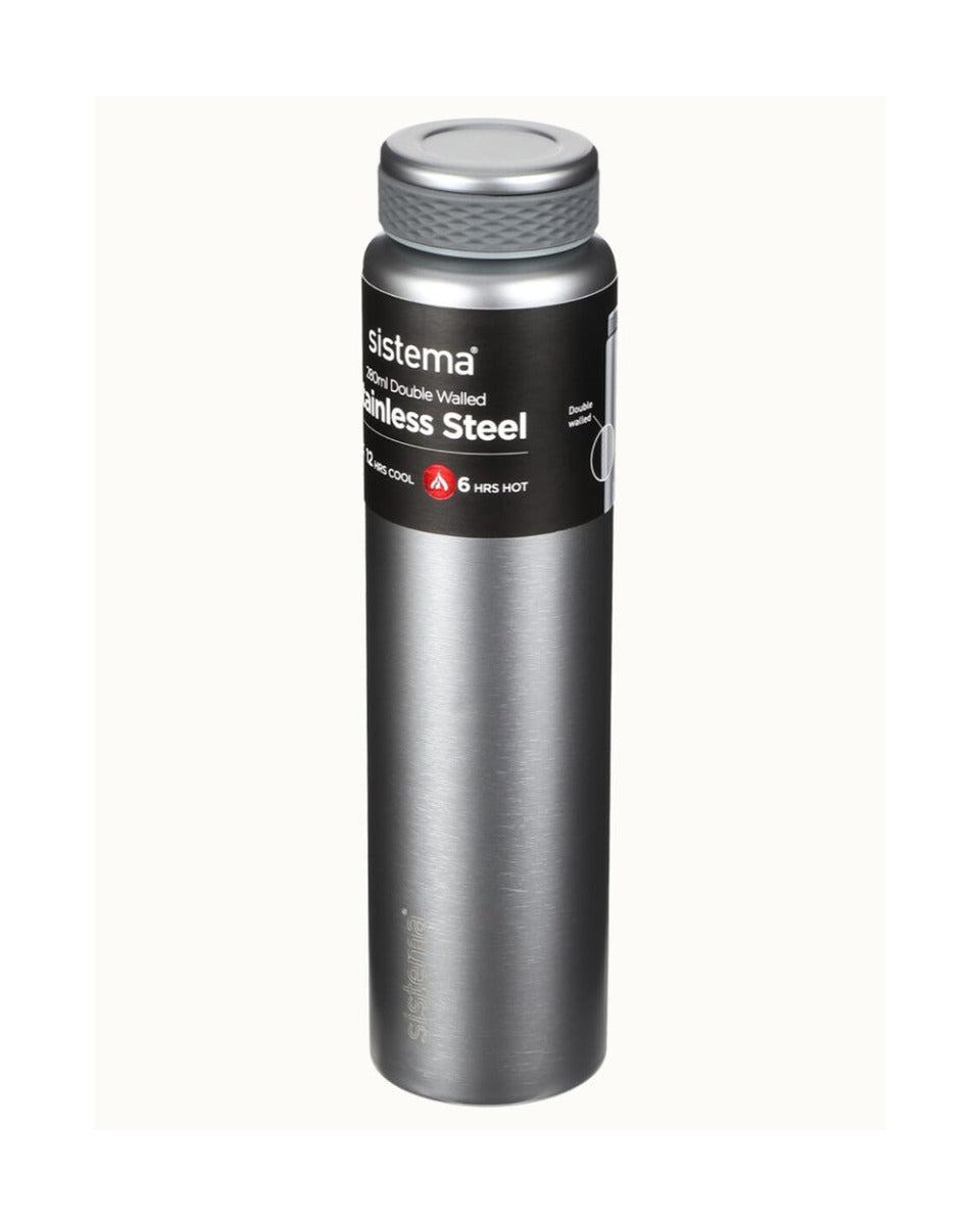 Sistema 280ML Chic Stainless Steel Bottle Silver