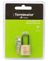 Terminator brand Long Shackle Brass Pad lock 20mm with 3 keys