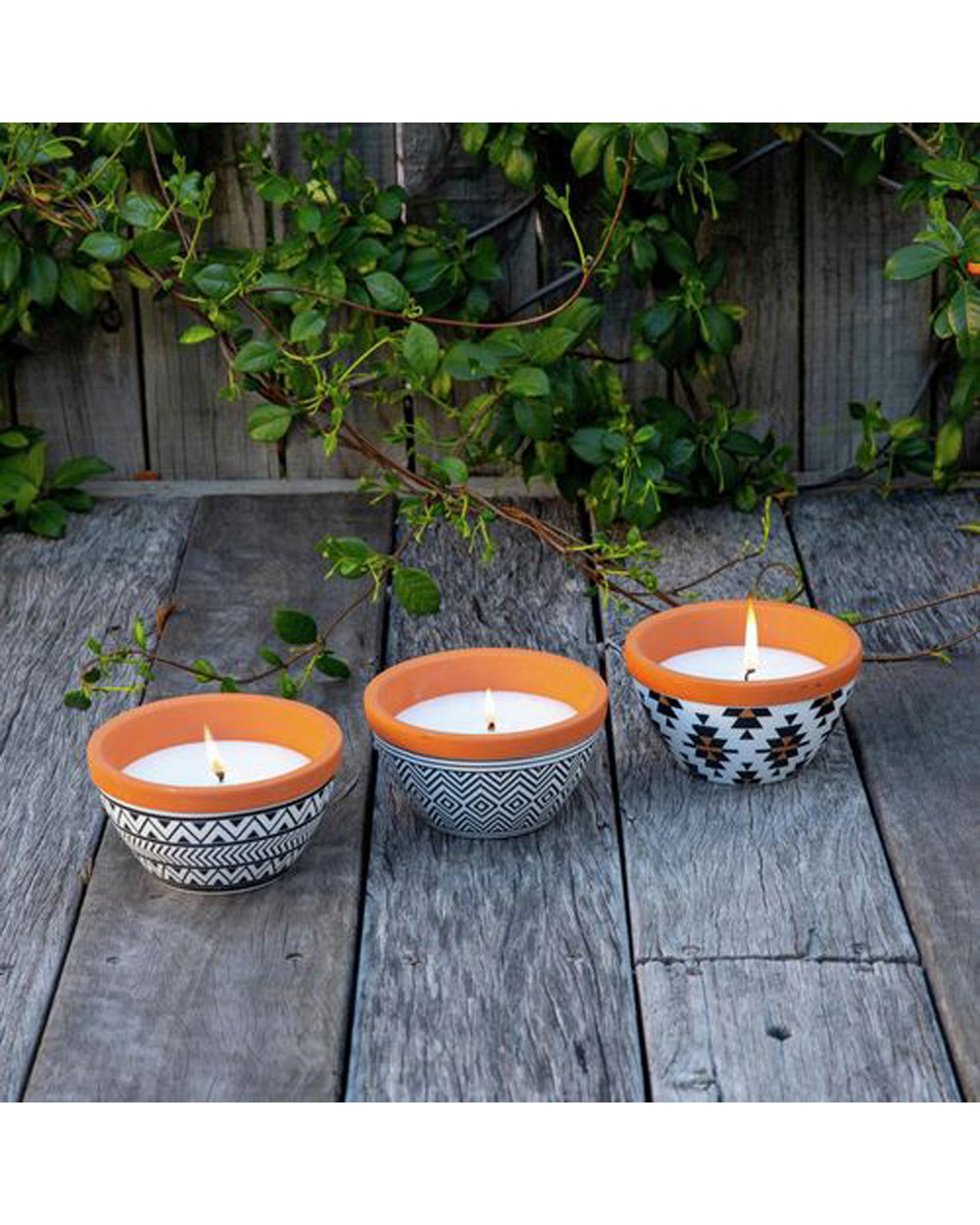 Wax Works Citronella Candle Bowl Printed 15cm