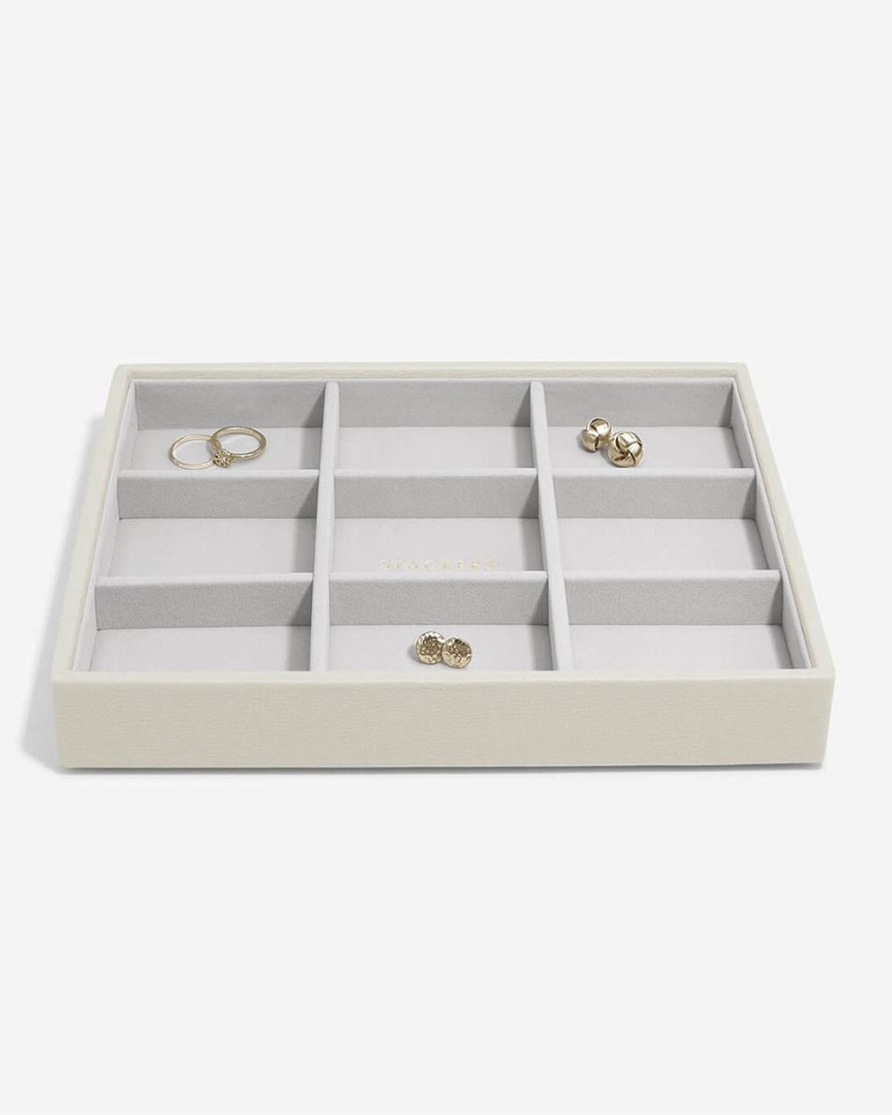 Stackers Classic Statement Earring Holder Oatmeal
