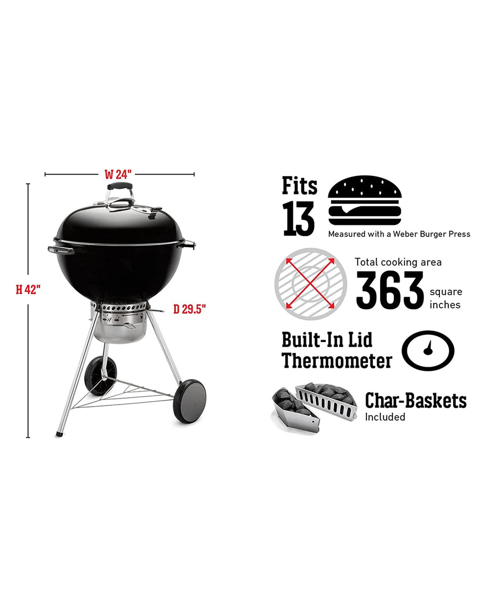 Weber Master Touch Charcoal Grill 22 inch Spring Green