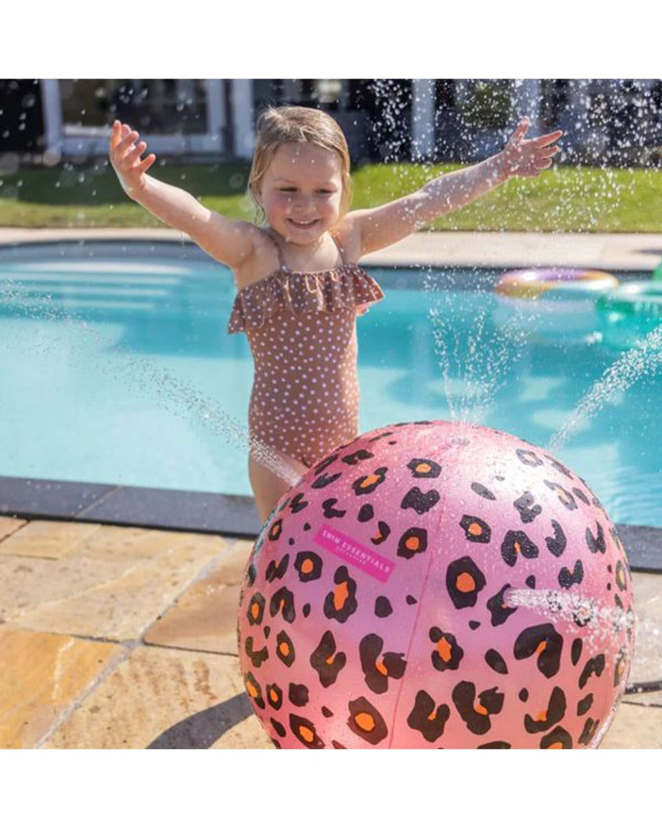 Swim Essentials Inflatable Ball Sprinkler Leopard 60cm