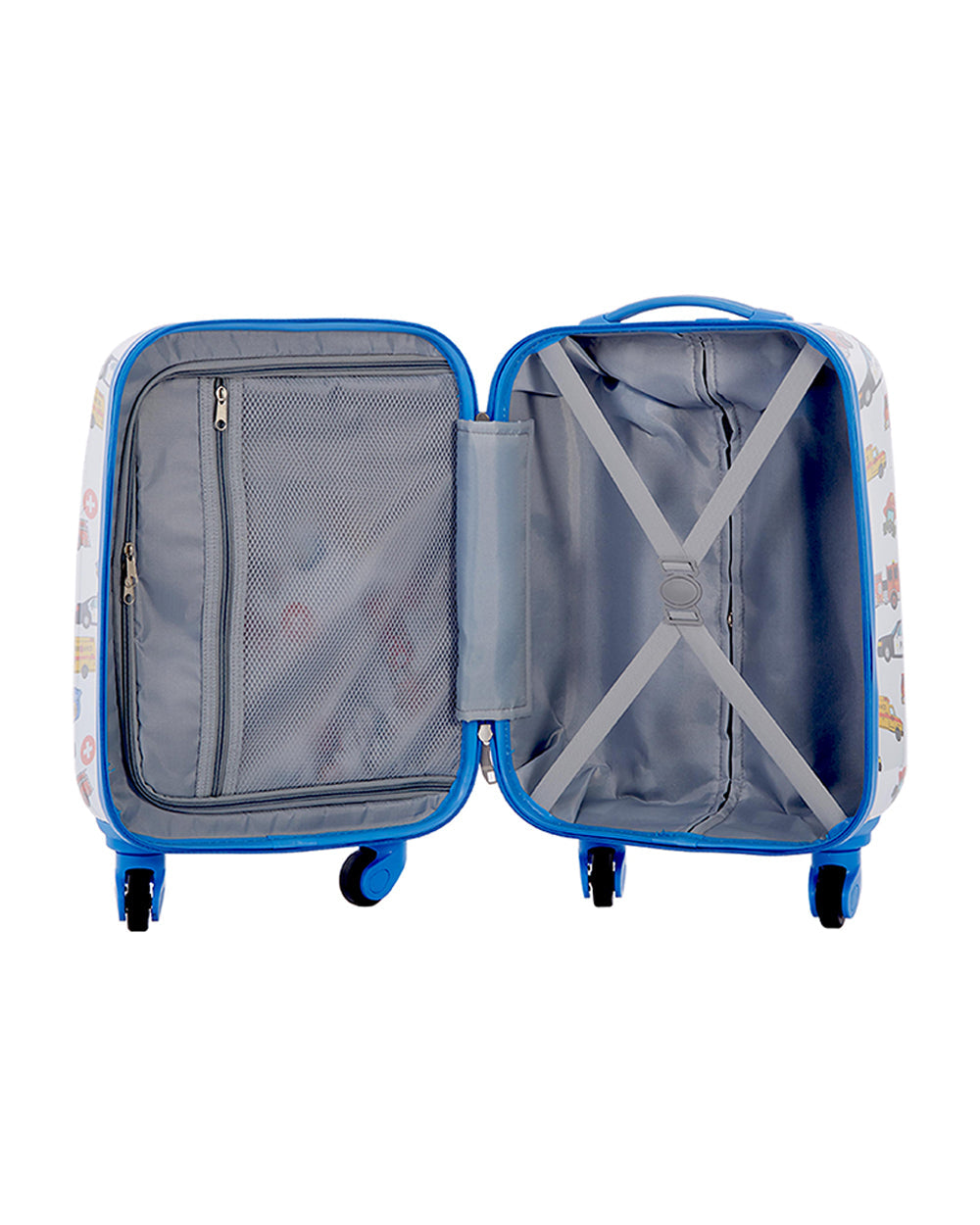 Travelers Club 5 Pieces Kids Luggage Set with 360Â° 4 Wheel Spinner System Fire Brigades