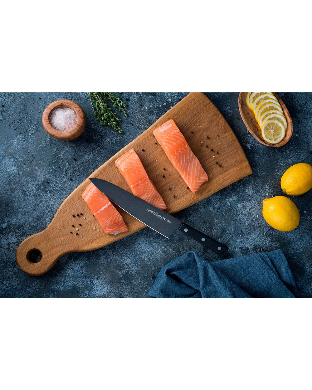 Samura Shadow Chef'S Knife with Black Non Stick Coating 8.2 inch