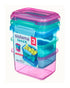 Sistema Rectangular Lunch Colored 3 Pack 400ML