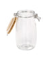 Tala 1.2 Liter Glass Jar with Bamboo Clip Top Lid Stainless Steel Clips & Clear Silicone Seals