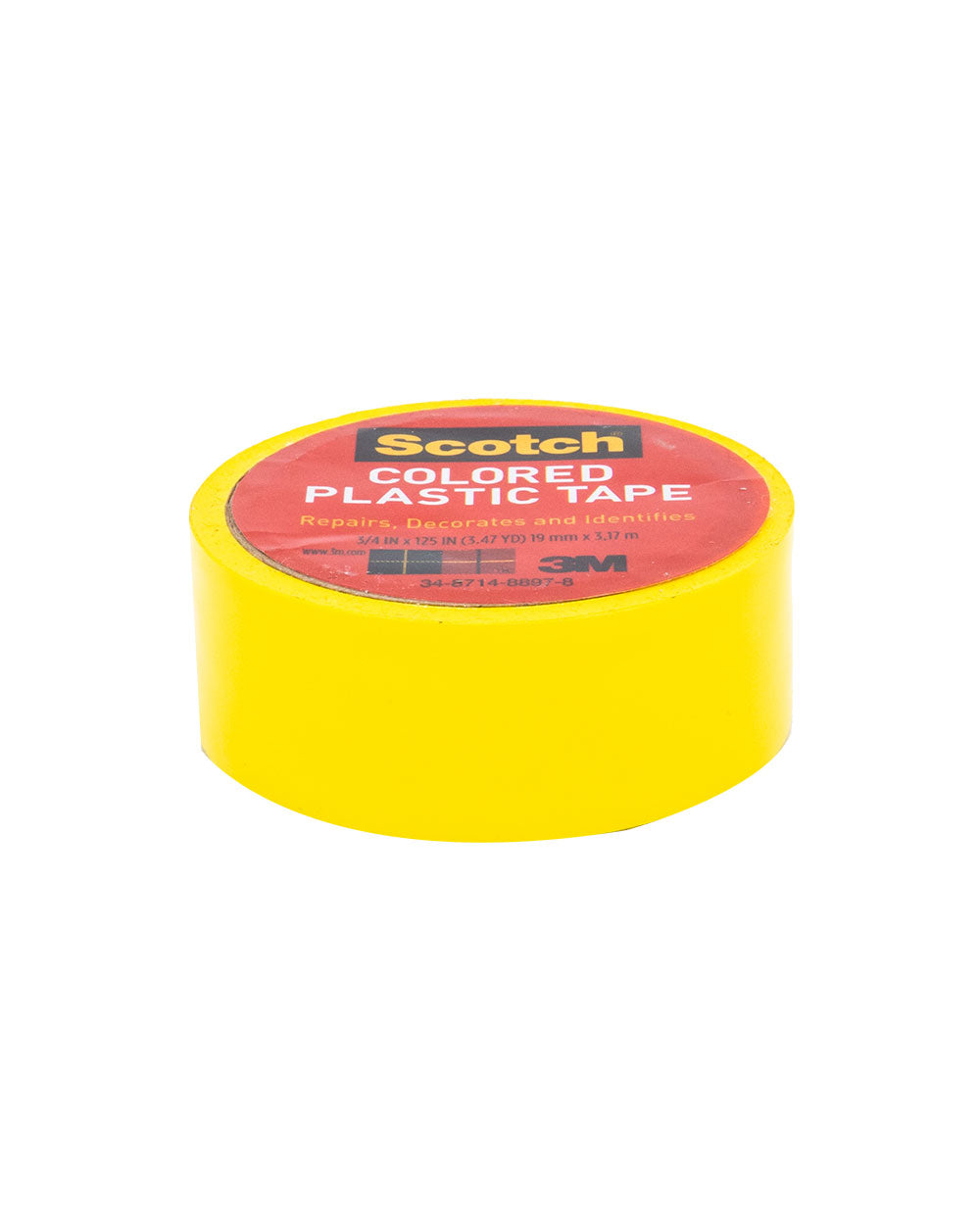 Scotch 3/4x125" Yellow Plastic Tape