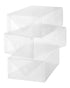 Whitmor Clear Men Shoe Boxes Small Set of 3 Pieces