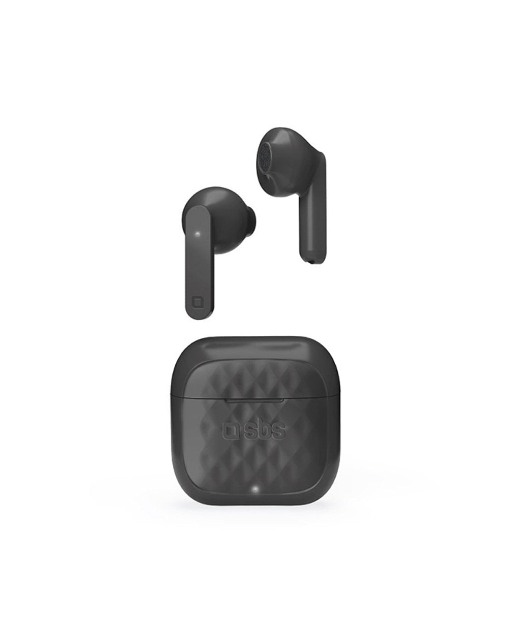 SBS Stereo Wireless Earphones 200 Mah Charging Base Touch Controls & Microphone Black