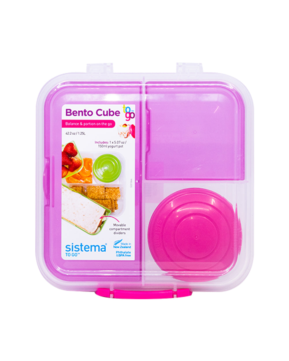 Sistema Bento Cube Pink 1.25L