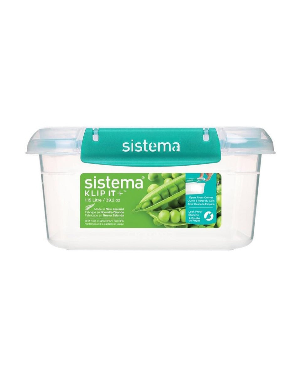 Sistema 1.15Liter Square Klip It Plus Minty Teal
