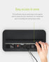 UTW In-Box Cable Organizer Under Desk Black