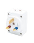 Oshtraco 3 Pin 1 x 13 AMP Multi 2 x 2 pin adaptor