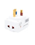 Oshtraco 3 Pin 1 x 13 AMP Multi 2 x 2 pin adaptor