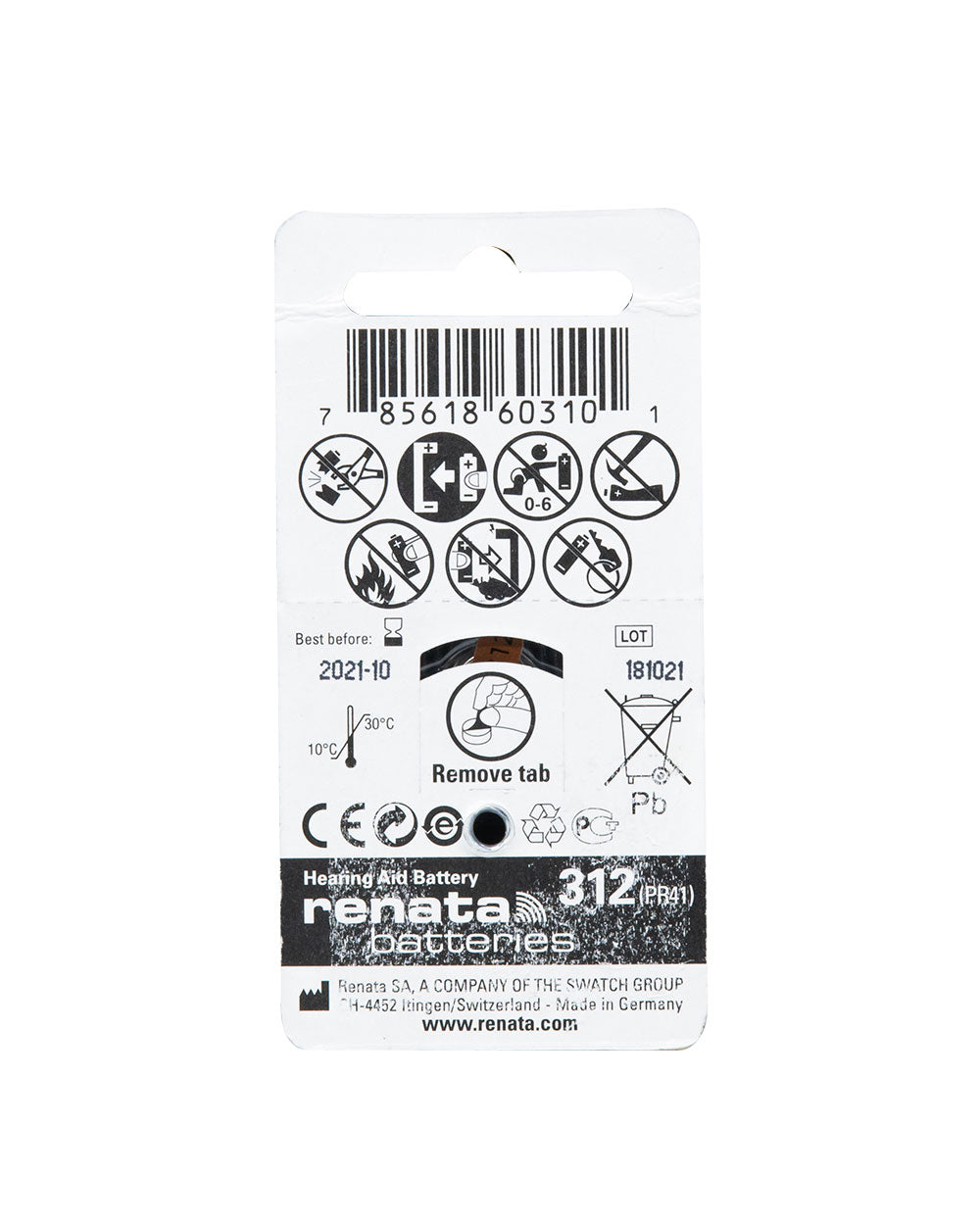 Renata Battery 312