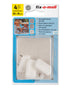 Fix-O-Moll Plastic Gliders With Pin White 18Mm