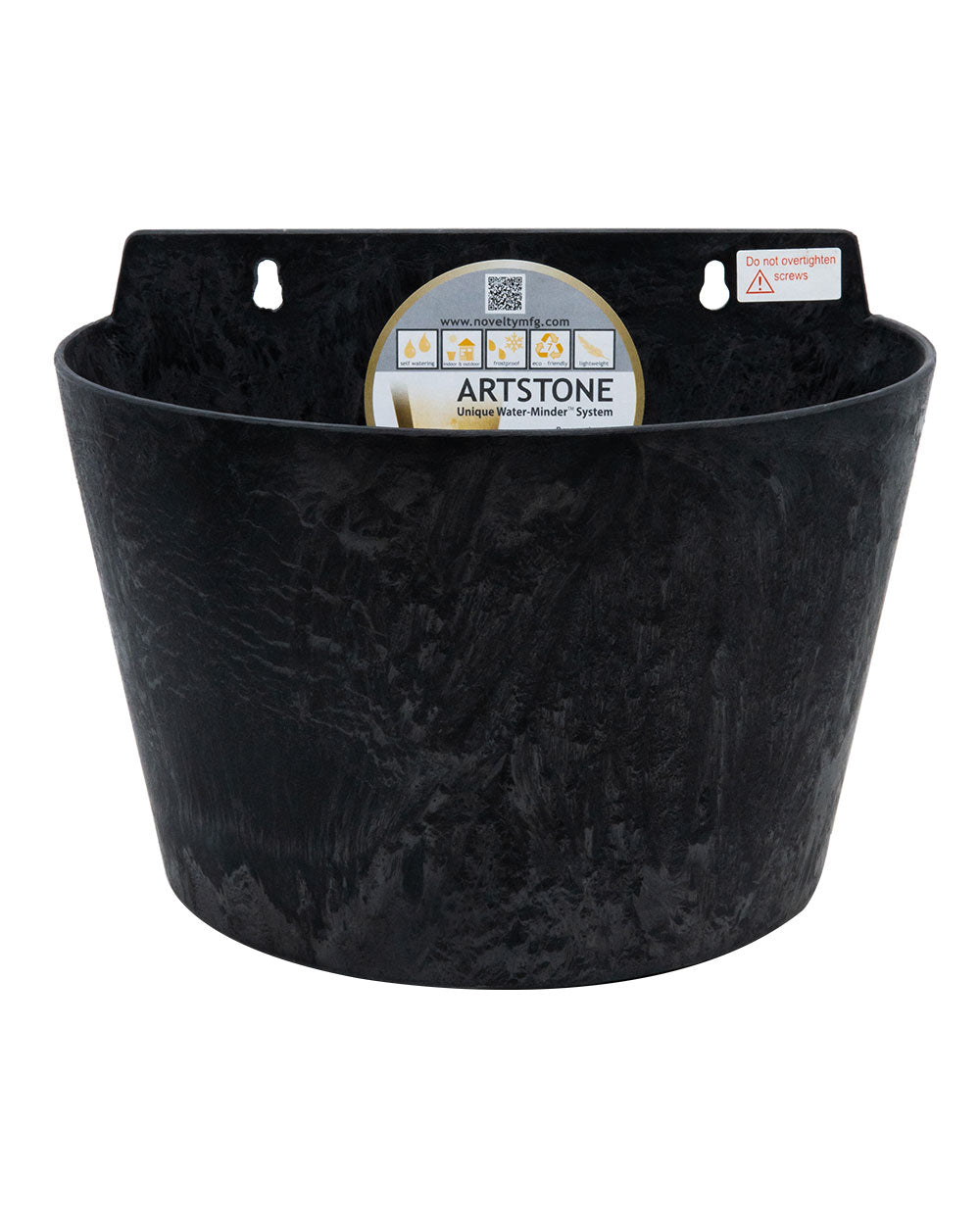 Novelty 9.5" Black Napa Planter