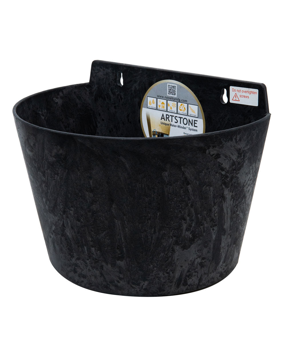 Novelty 9.5" Black Napa Planter