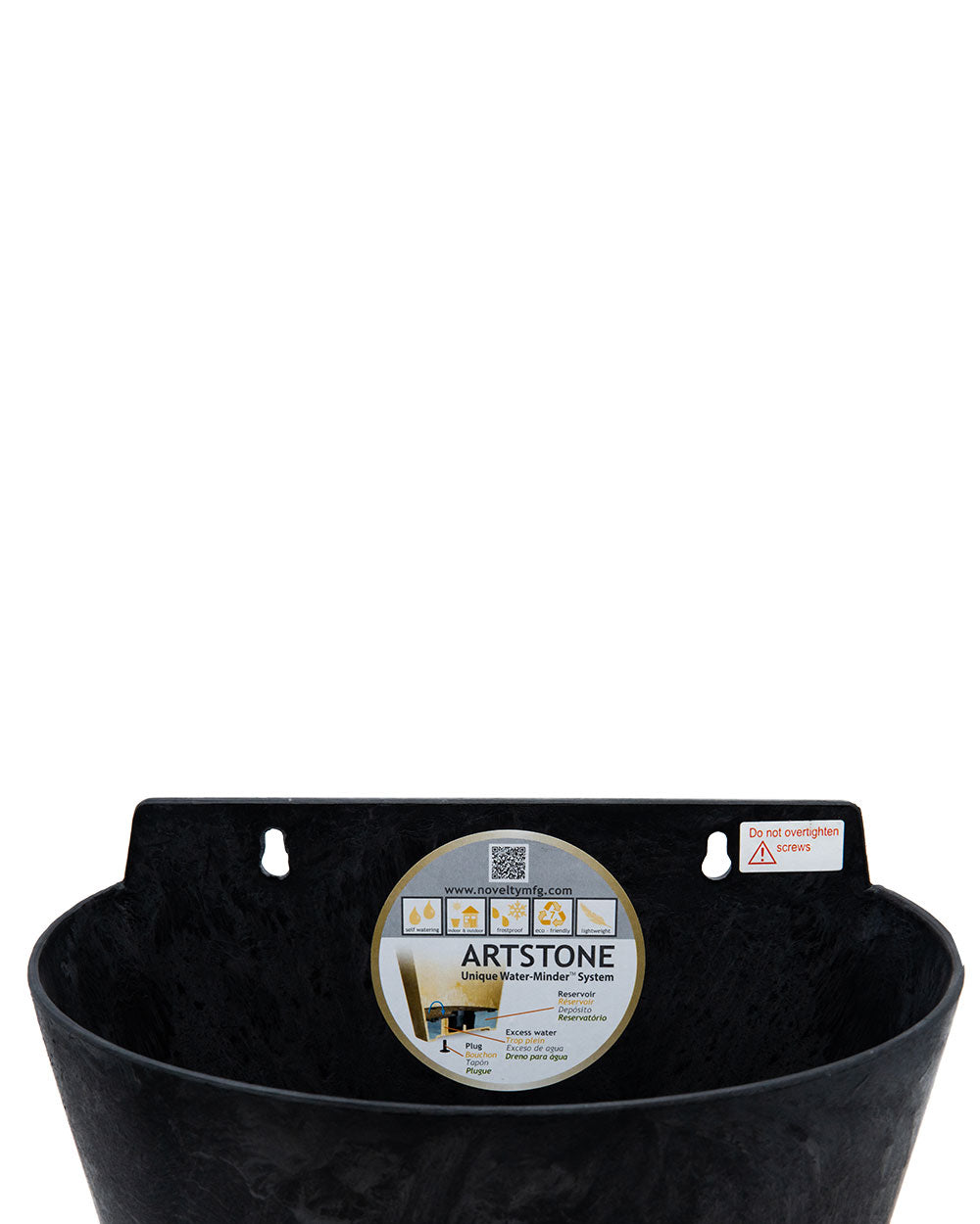 Novelty 9.5" Black Napa Planter