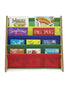 Homesmiths 5 Shelf Book Rack Wood Melamine (Beige) With 5 Multicolor Fabric, D30cm x W65cm x H65cm