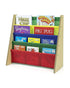 Homesmiths 5 Shelf Book Rack Wood Melamine (Beige) With 5 Multicolor Fabric, D30cm x W65cm x H65cm
