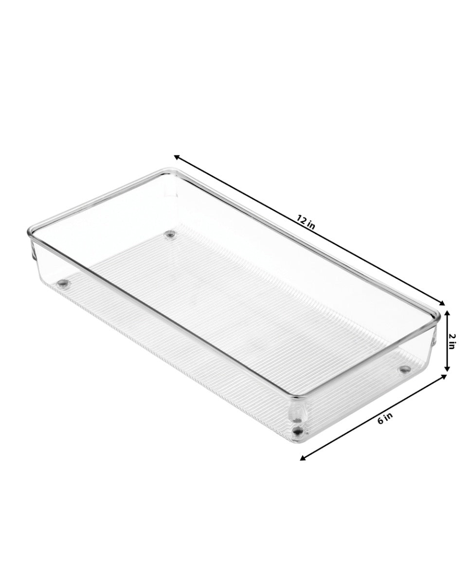 Interdesign Linus Drawer Organizer 6 x 12 x 2.09 inch Clear