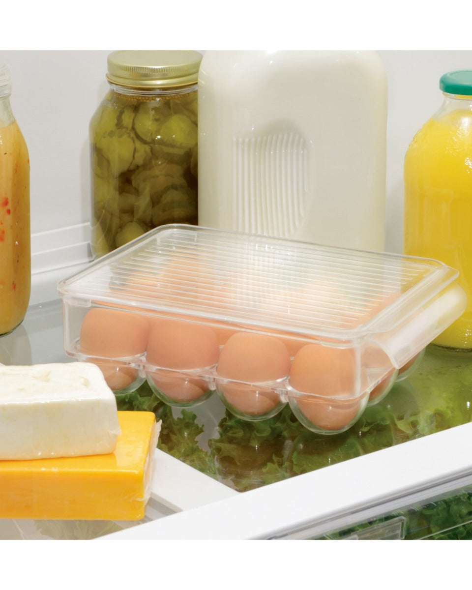Interdesign Fridge Binz Egg Holder Small 8.7 x 6.2 x 3 inch Clear