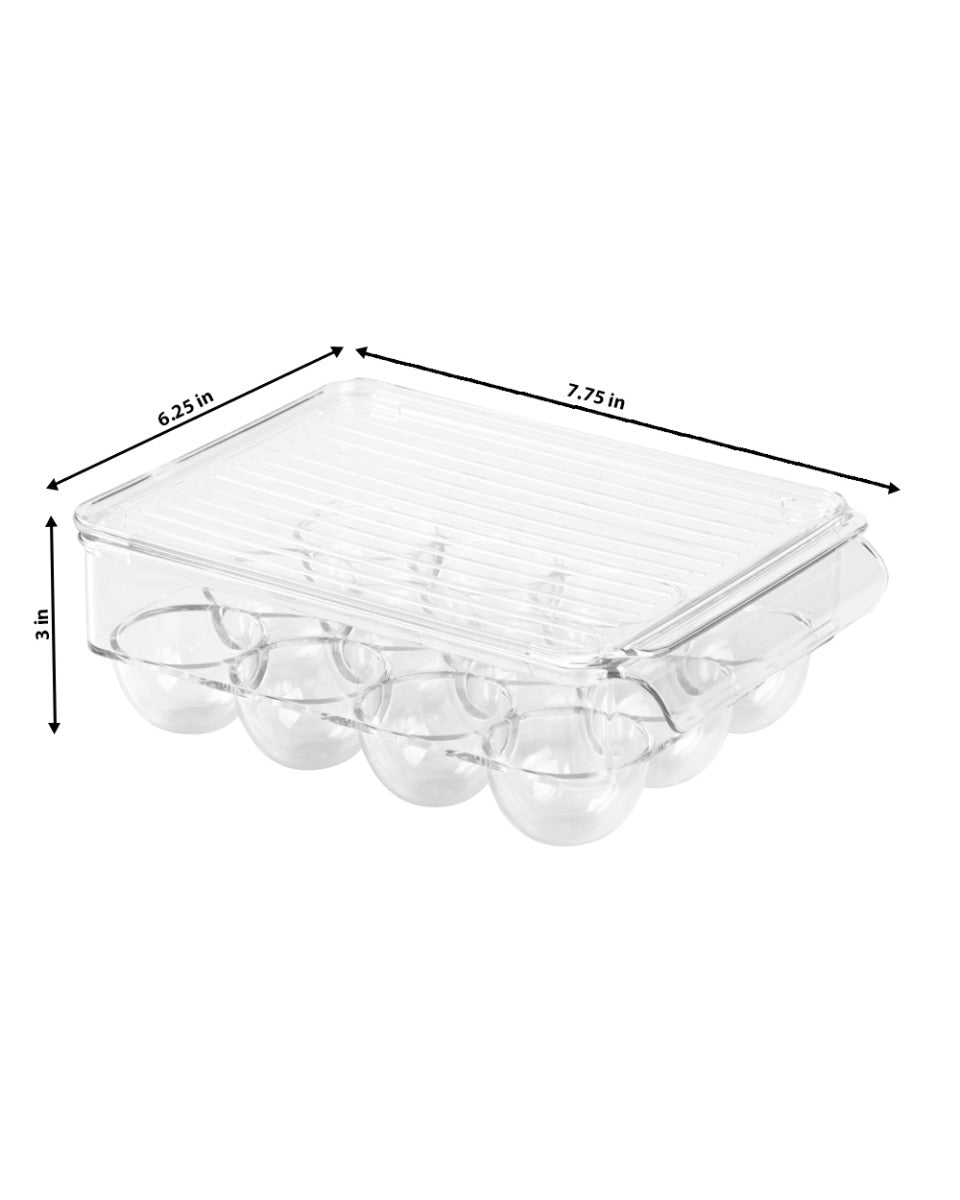 Interdesign Fridge Binz Egg Holder Small 8.7 x 6.2 x 3 inch Clear