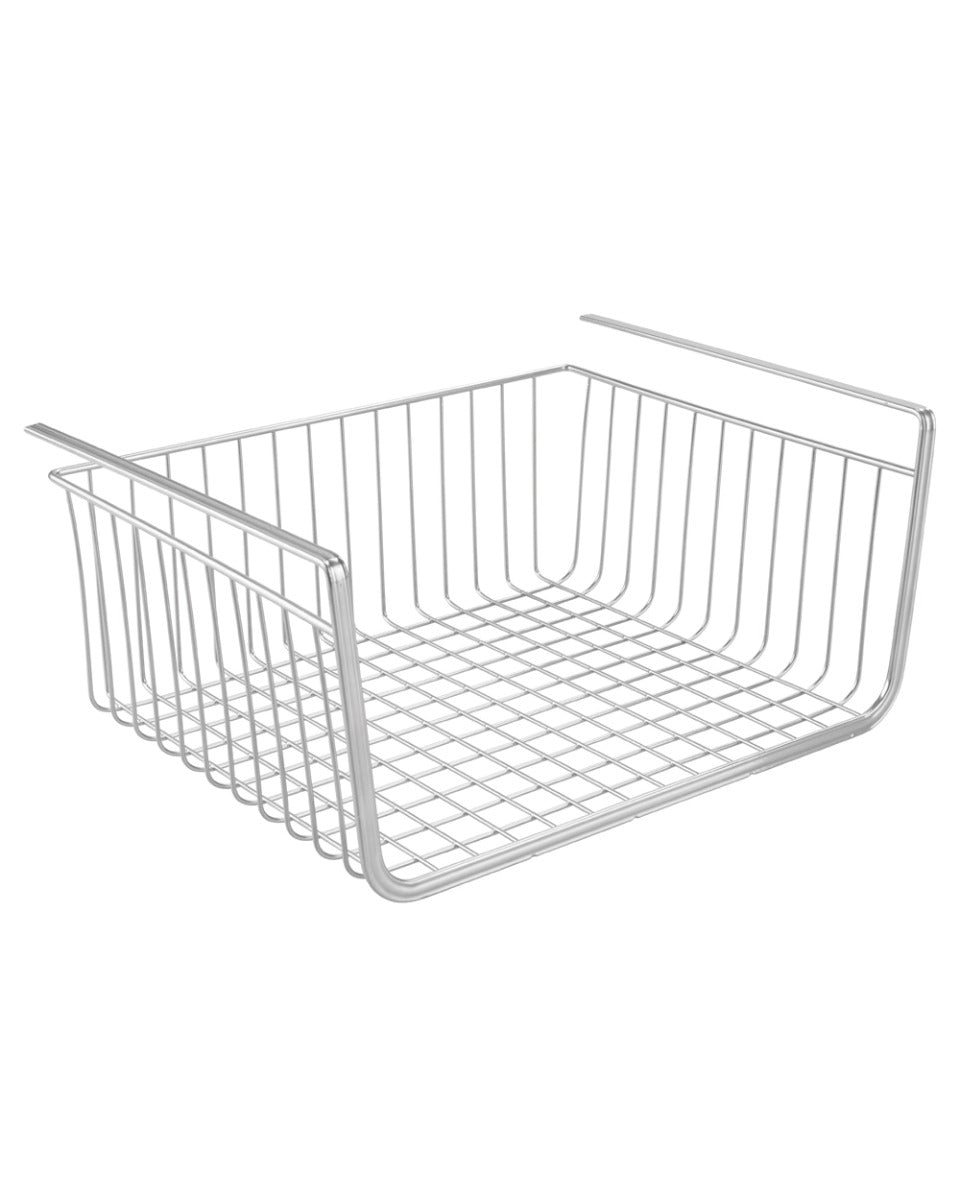 Interdesign York Lyra Under Shelf Basket 10 x 12.5 x 5.7 inch Silver