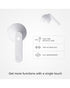 SBS Stereo Wireless Earphones 200 Mah Charging Base Touch Controls & Microphone White