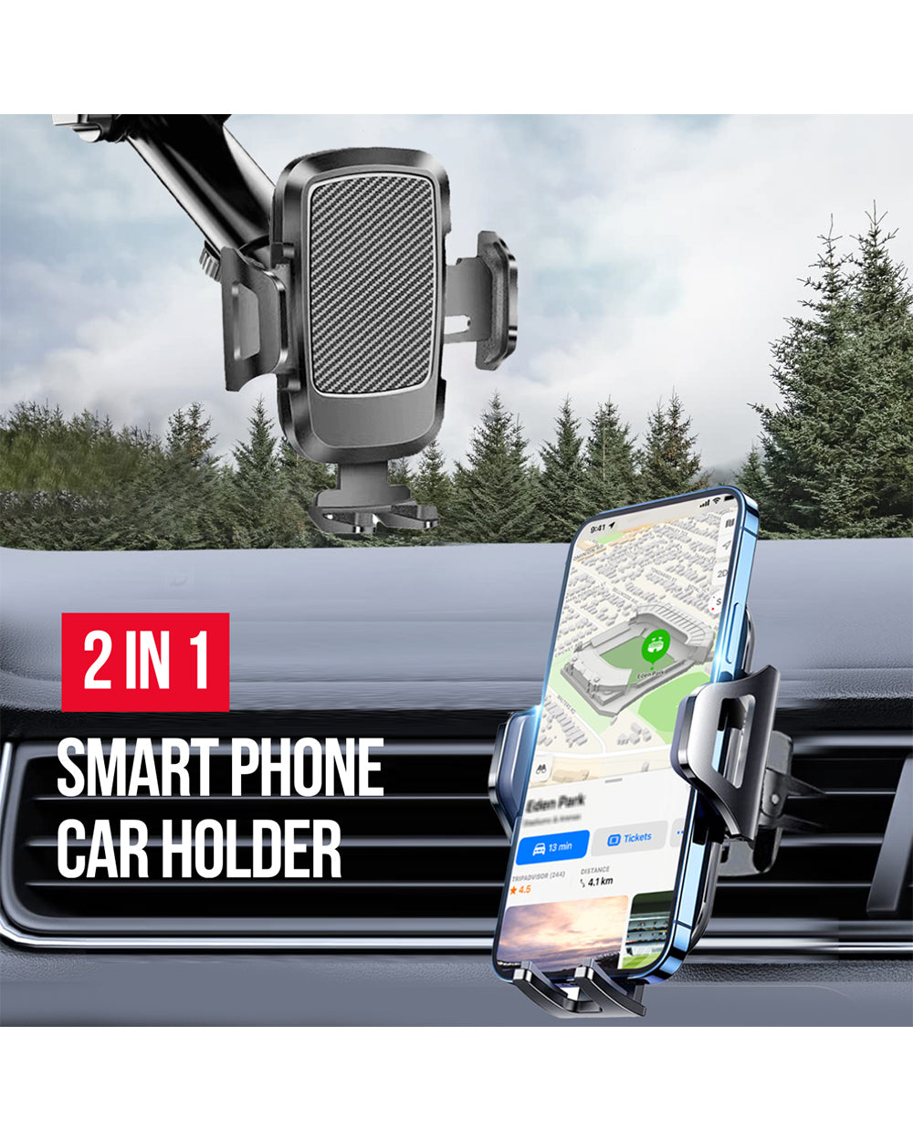 Trands 2 In 1 Smart Phone Car Holder TR-Ho5610