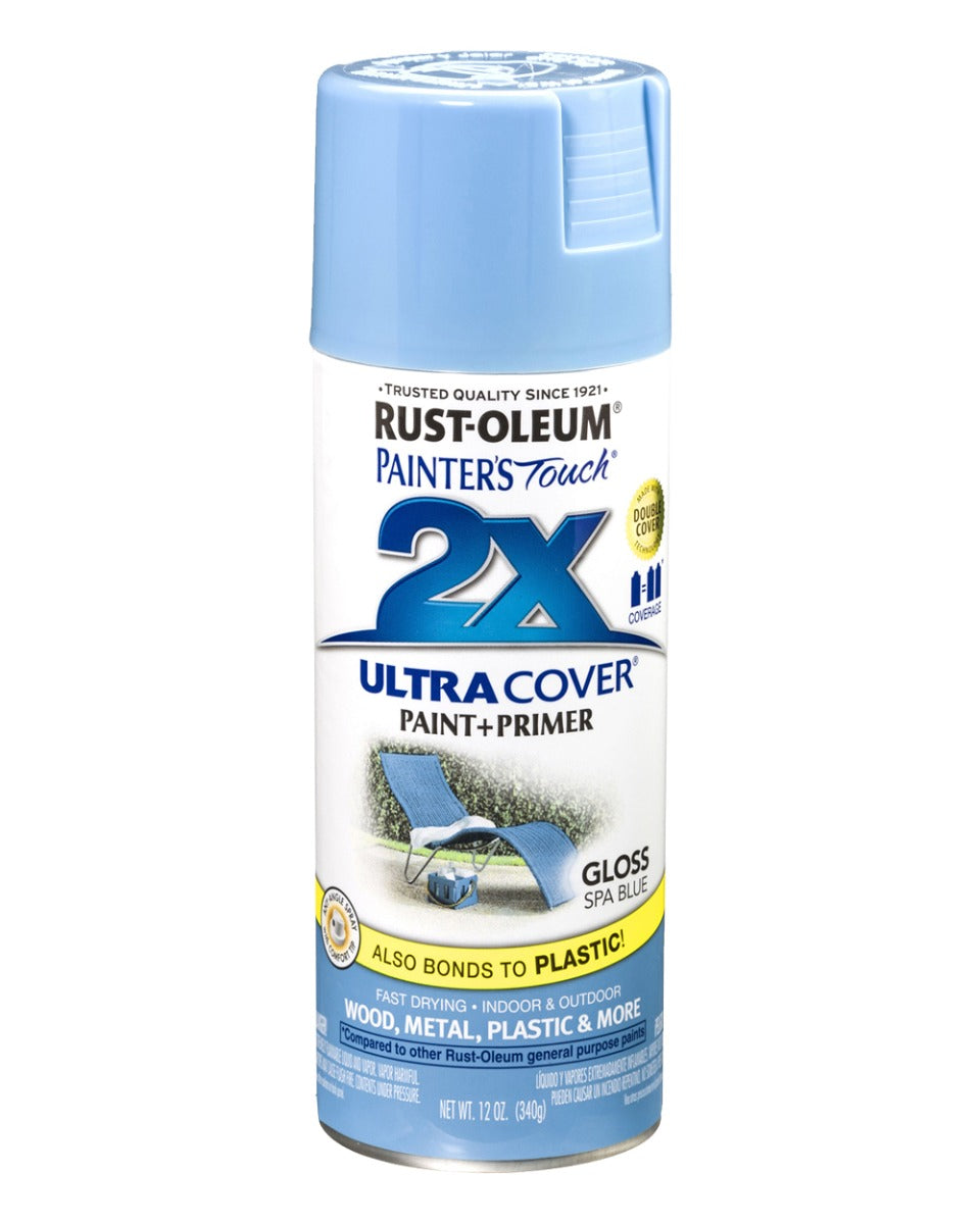 RustOleum PT 2X Ultra Cover Gloss Spa Blue 12Oz