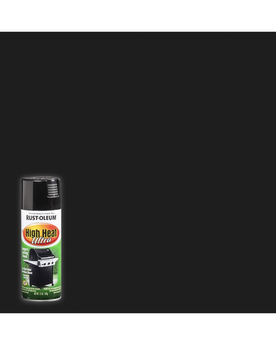 RustOleum High Heat Ultra Cover Black 12Oz