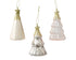 Homesmiths Tree Glass With Star On Top  With Gold Glitter Assorted Pearl