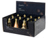 Homesmiths Tree Glass With Star On Top With Gold Glitter 3 Assorted Light Gold