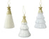 Homesmiths Tree Glass With Star On Top With Gold Glitter Assorted Wool White
