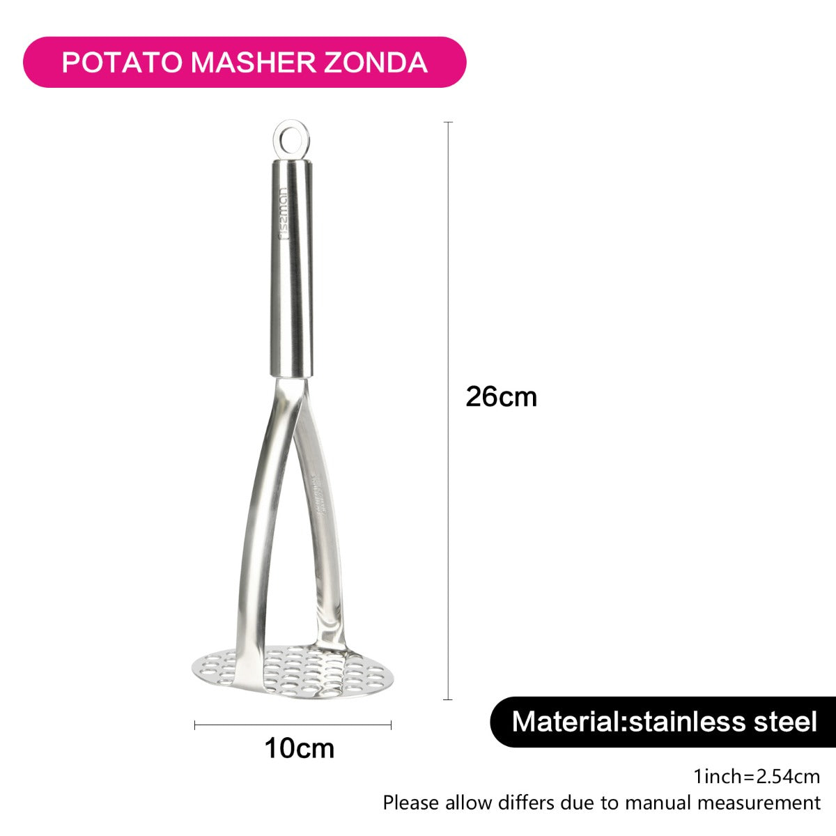 Fissman Potato Masher Zonda Stainless Steel