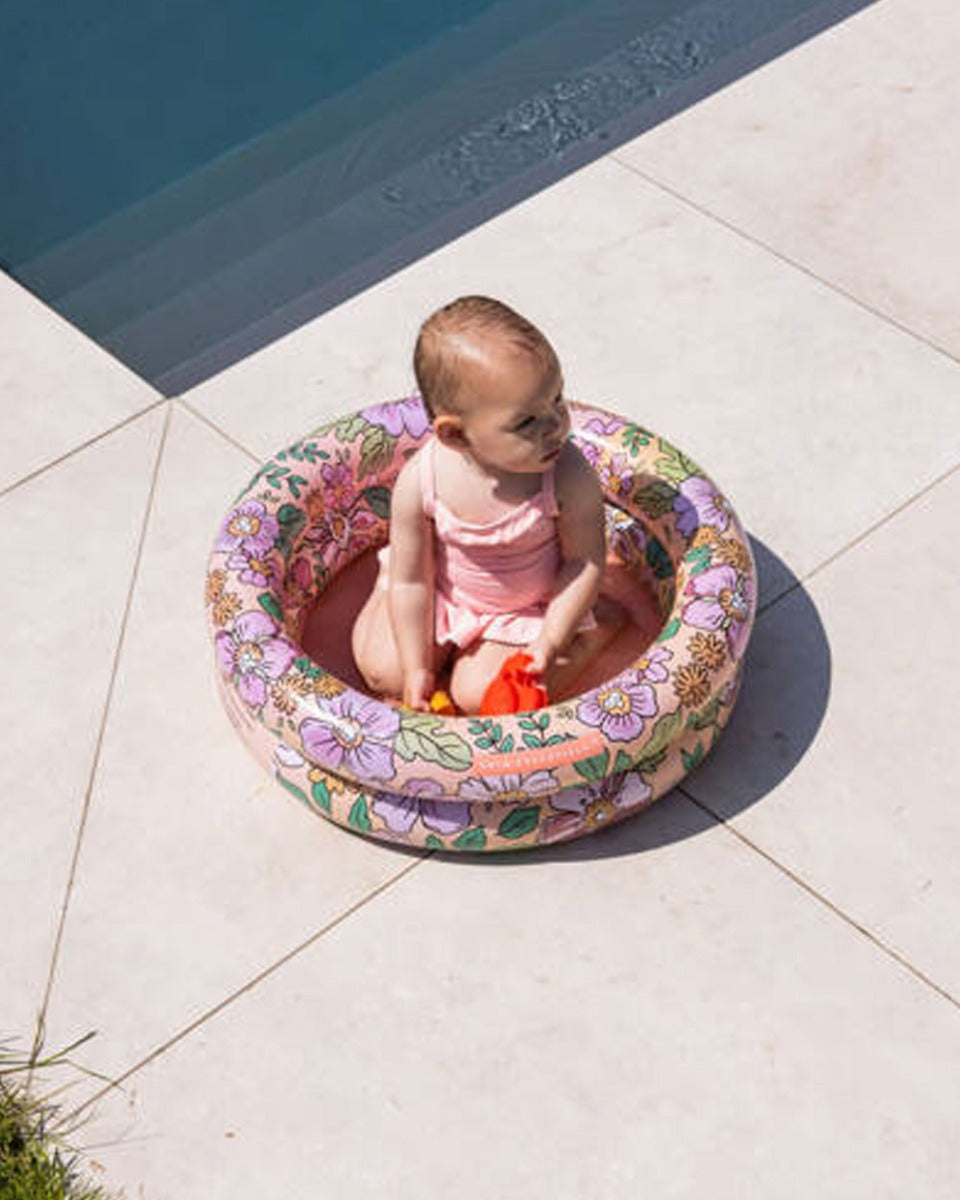 Swim Essentials Pink Blossom Printed Baby Pool 60cm 2 Rings