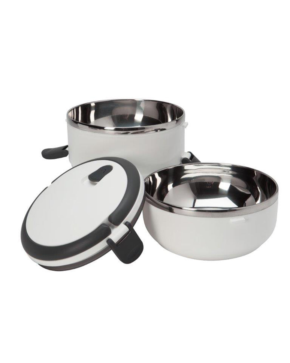 Simplify 48oz Round 2 Tier Stainless Steel Insulated Lunch Box Assorted 1 Pieces