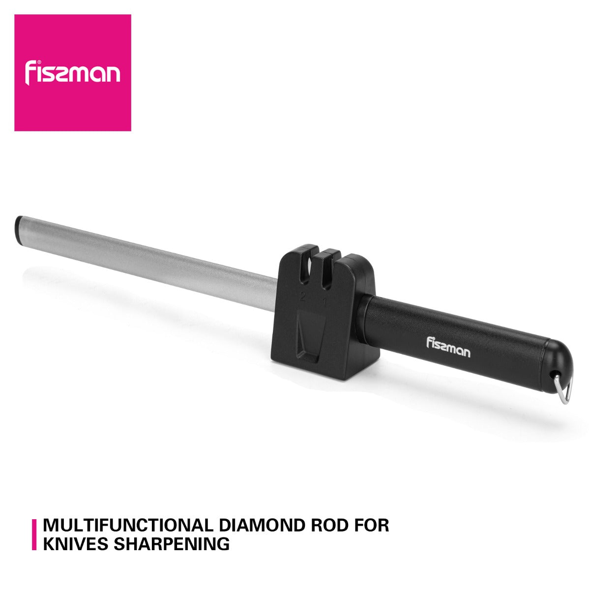 Fissman Multifunctional Rod For Knife Sharpening 38 x 6cm Stainless Steel Diamond