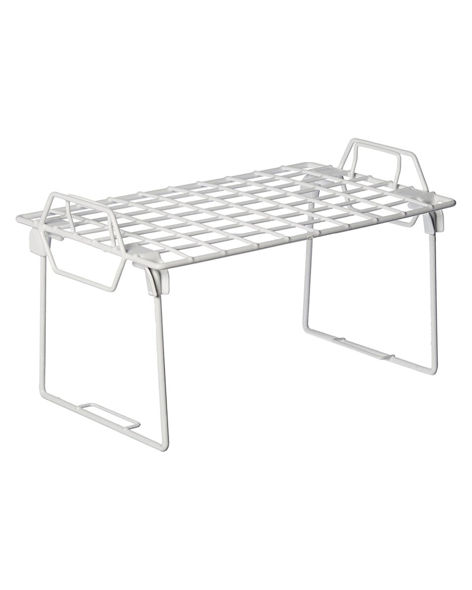 Whitmor Grid Stacking Shelf Small White