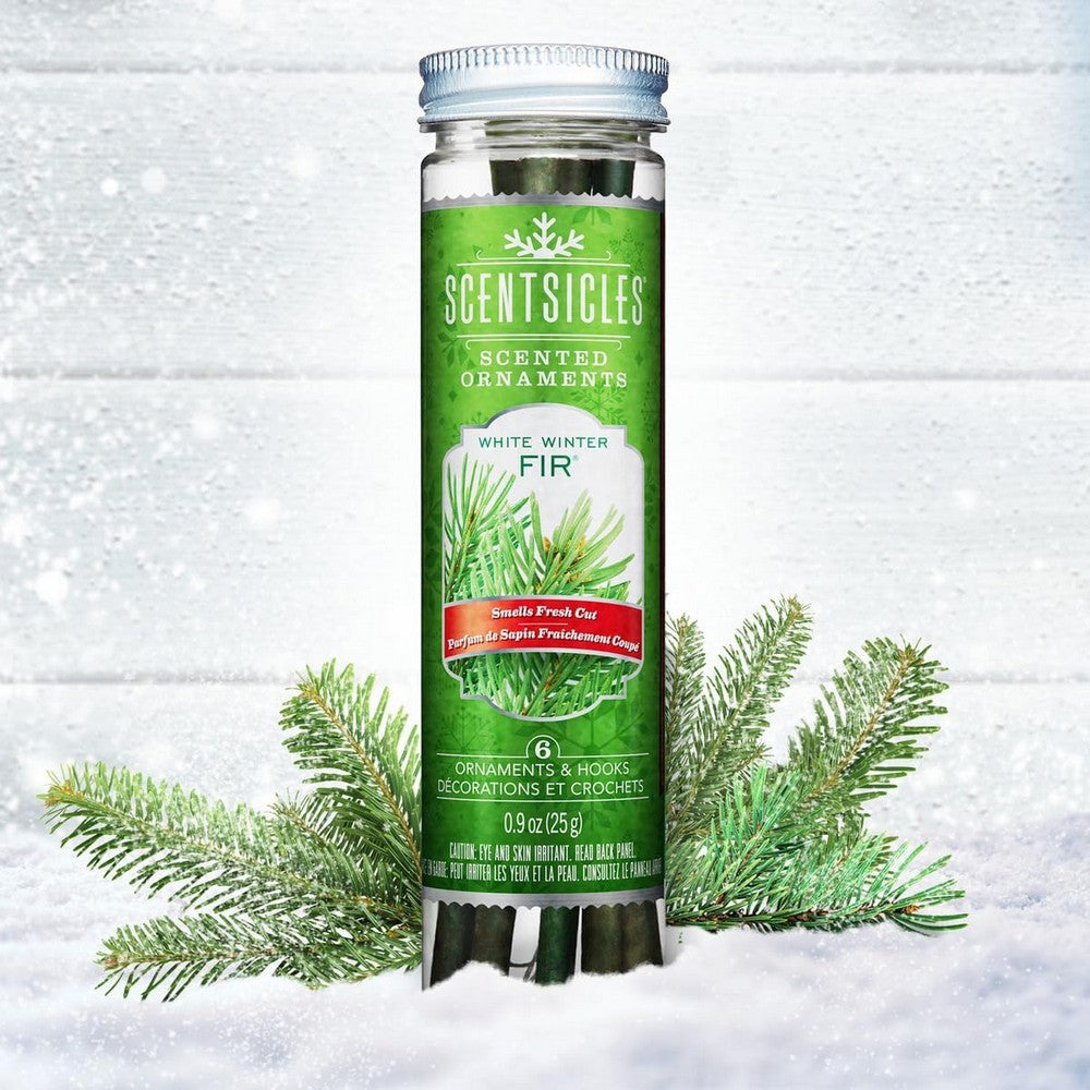 Scentsicles White Winter Fir 6pcs Stick – Premium Festive Holiday Scented Sticks for Seasonal Home Decor, Christmas Ambiance, and Perfect Holiday Gifts