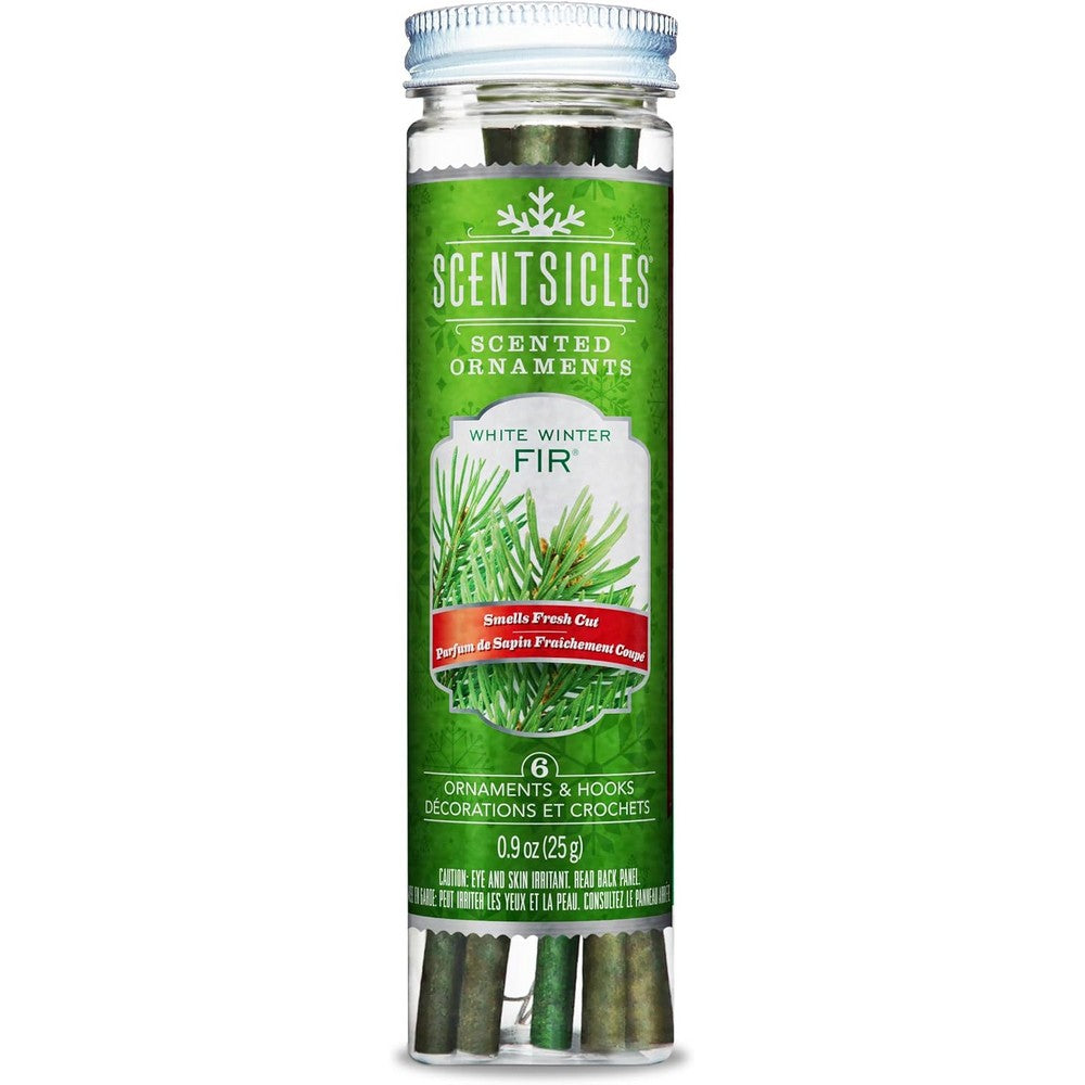 Scentsicles White Winter Fir 6pcs Stick – Premium Festive Holiday Scented Sticks for Seasonal Home Decor, Christmas Ambiance, and Perfect Holiday Gifts