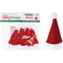 Koopman Cutlery Holder 4 pcs – Santa Hat Design, Christmas Holiday Tableware, Festive Seasonal Dining Accessory, Xmas Kitchen Decor, Holiday Party Essentials
