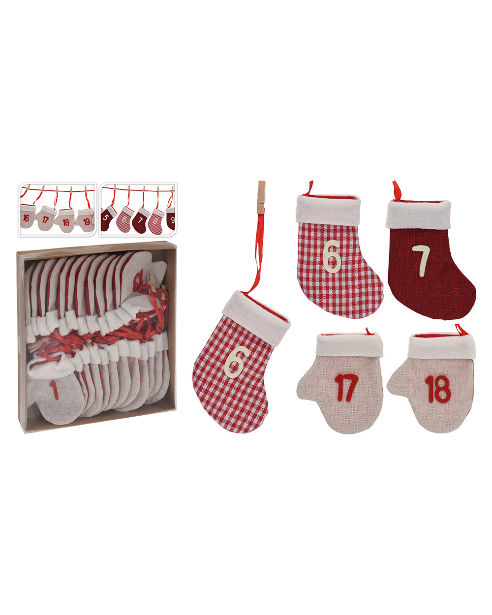 Homesmiths Advent Calendar Garland 2Ass